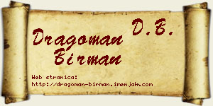 Dragoman Birman vizit kartica